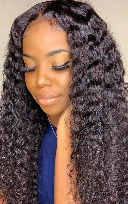 4 x 7 130% Density Closure wig Water Wave