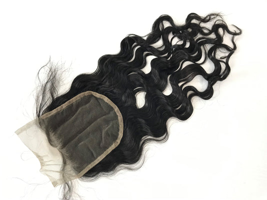 Mayfair Remy 4x4 HD Super Fine Swiss Invisible lace closure Water Wave