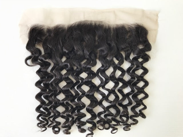 13x4 Single Donor Normal Trans Light / medium brown Princess Curl