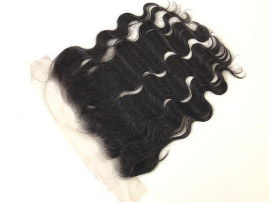 13x4 Single Donor Normal Trans Light / medium brown Body Wave