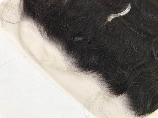 13x4 Single Donor Normal Trans Light / medium brown Body Wave