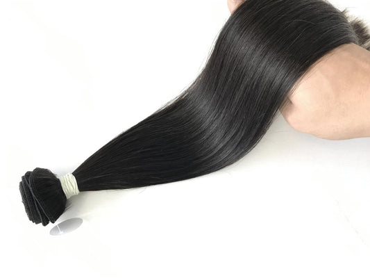 Best quality single donor virgin hair Natural Black  Silver Range Straight