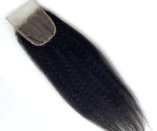 Mayfair Remy  4x4 HD Super Fine Swiss Invisible Lace closure Kinky Straight