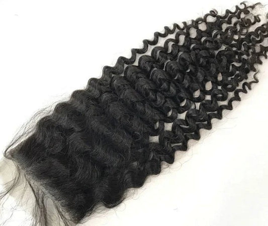 Mayfair Remy 4x4 HD Super Fine Swiss Invisible Lace closure Jerry Curl