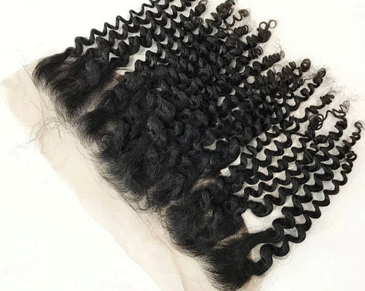 13x4 Single Donor HD Super Fine Invisible  Lace Jerry Curl