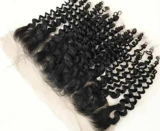 13x4 CELEB style light brown lace full Tip and fuller density lace Frontal Jerry Curl